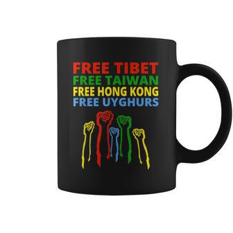 Free Tibet Free Taiwan Free Hong Kong Free Uyghurs Protest Graphic Design Printed Casual Daily Basic Coffee Mug | Favorety CA