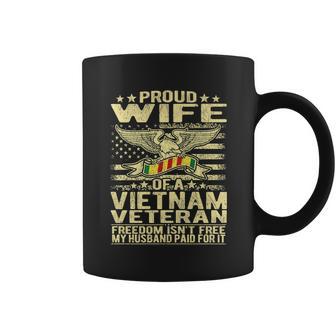 Freedom Isnt Free Proud Wife Of A Vietnam Veteran Ribbon Graphic Design Printed Casual Daily Basic Coffee Mug | Favorety DE