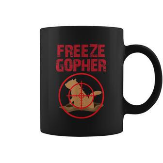 Freeze Gopher Hunting Funny Gopher Hunter Graphic Design Printed Casual Daily Basic Coffee Mug | Favorety DE