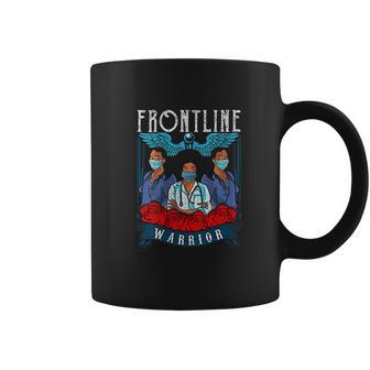 Frontline Warrior Proud Hero Black Nurse Superhero Gift Coffee Mug | Favorety AU