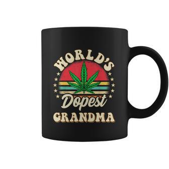 Funny 420 Weed Pot Vintage Matching Worlds Dopest Grandma Coffee Mug | Favorety DE