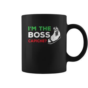 Funny Im The Boss Italian Nonna Nonno Capiche Humor Gift Coffee Mug | Favorety UK