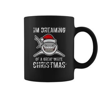 Funny Im Dreaming Of A Great White Christmas Gift Shark Coffee Mug | Favorety CA