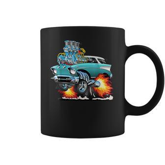 Funny Fifties Style Muscle Car Hot Rod Station Wagon Cartoon Coffee Mug | Favorety