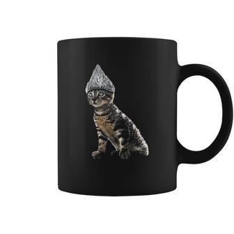 Funny Halloween Cat Tin Foil Hat Conspiracy For Men Coffee Mug | Favorety DE