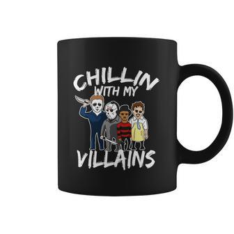 Funny Halloween Chillin With My Villains Coffee Mug | Favorety