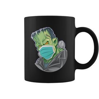 Funny Halloween Frankenstein Pandemic Virus Mask Coffee Mug | Favorety CA