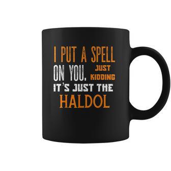 Funny Halloween Nurse Rn Medical Haldol Spell Medical Er Icu Coffee Mug | Favorety