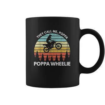 Funny Motocross Vintage Dirt Bike Poppa Wheelie Braaap Coffee Mug | Favorety UK