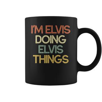 Funny Personalized Gift For Elvis Name Coffee Mug | Favorety