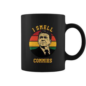 Funny Ronald Reagan I Smell Commies Political Humor Coffee Mug | Favorety DE