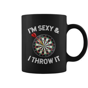 Funny Im Sexy & I Throw It Dart Shooting Throwing Coffee Mug | Favorety AU