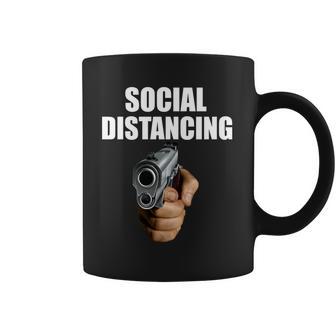 Funny Social Distancing Gun Coffee Mug | Favorety