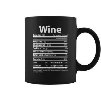 Funny Thanksgiving Wine Nutritional Values Coffee Mug | Favorety AU