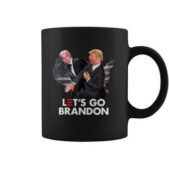 Funny Trump Slap Biden Go Lets Anti Democrat Graphic Design Printed Casual Daily Basic Coffee Mug | Favorety AU