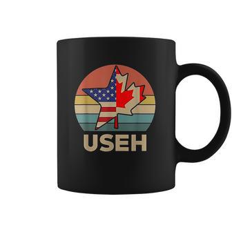 Funny Useh America Canada Flag American Canadian Coffee Mug | Favorety DE