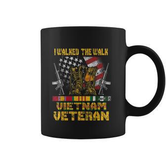 Funny Vietnam Veteran With Us Flag Gift With Combat Boots Patriotic Gift Coffee Mug | Favorety AU