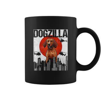 Funny Vintage Japanese Dogzilla Redbone Coonhound Coffee Mug | Favorety UK