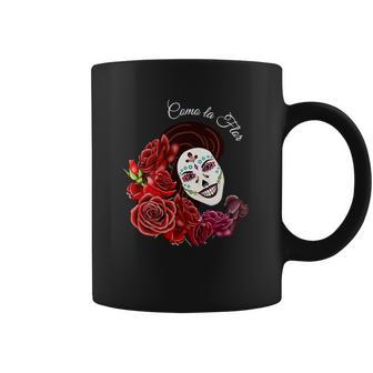 Funny Vintage Style Tshirt For Como La Flor - Selena Quintanilla Day Of The Dead Sugar Skull----Eeuhfbf Coffee Mug | Favorety UK