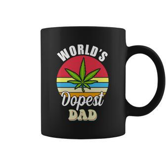 Funny Worlds Dopest Dad Funny Marijuana Retro Coffee Mug | Favorety DE