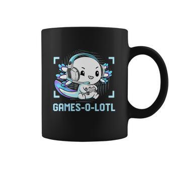 Gamesolotl Axolotl Video Gamer Kawaii Pastel Goth Anime Boys Graphic Design Printed Casual Daily Basic Coffee Mug | Favorety UK