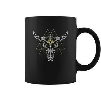 Geometric Bull Skull Zia Southwest Coffee Mug | Favorety AU