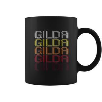 Gilda Retro Wordmark Pattern Vintage Style Coffee Mug | Favorety