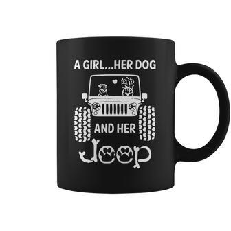 A Girl Her Dog And Her Jeep Coffee Mug | Favorety