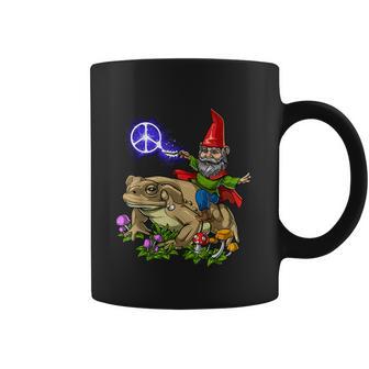 Gnome Riding Frog Hippie Peace Fantasy Psychedelic Forest Coffee Mug | Favorety AU