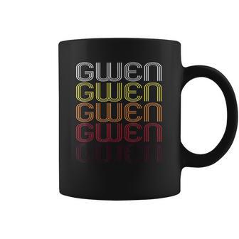 Gwen Retro Wordmark Pattern Vintage Style Coffee Mug | Favorety DE