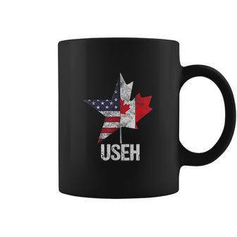 Half Canadian American Useh Canada Usa Flag United States Coffee Mug | Favorety DE