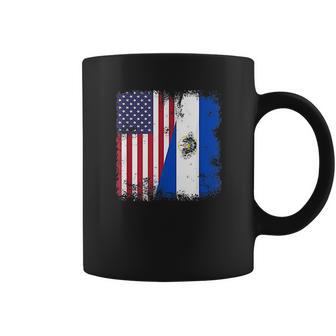 Half Salvadoran Flag Vintage El Salvador Usa Gift Coffee Mug | Favorety CA