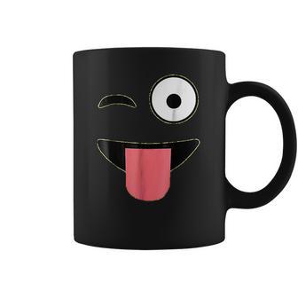 Halloween Costume Emoji Face Wink Eye Tongue Coffee Mug | Favorety UK