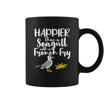 Happier Than A Seagull With A French Fry Funny Summer Coffee Mug | Favorety DE