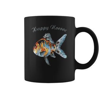 Happy Norooz Shubunkin Goldfish Persian New Year Coffee Mug | Favorety UK