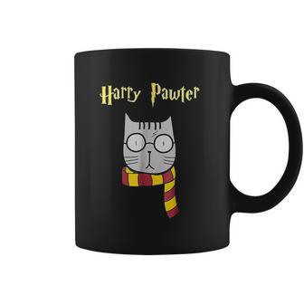 Harry Pawter Funny Magic Cat With Glasses Gift Coffee Mug | Favorety