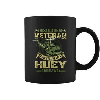 Hear A Huey A Mile Away Funny Gift Helicopter Pilot Vietnam Veteran Cute Gift Men Women T-Shirt Graphic Print Casual Unisex Tee Coffee Mug | Favorety CA