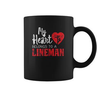 My Heart Belongs To A Electric Cable Lineman Coffee Mug | Favorety CA