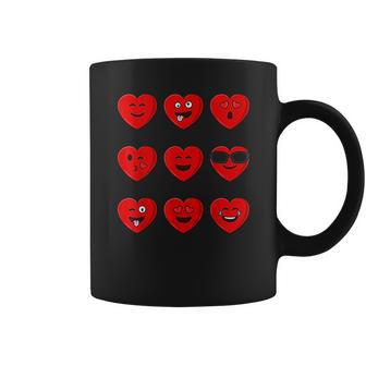 Heart Emojis Valentines Day Funny Emoticons Coffee Mug | Favorety