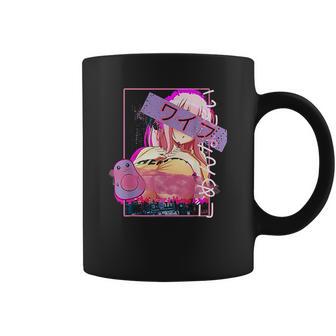 Hentai Vaporwave Concept Design Lewd Japanese Oppai Girl Coffee Mug | Favorety