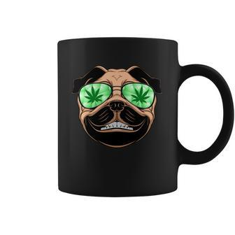 High Off Weed Smiling Pug Coffee Mug | Favorety