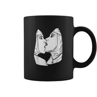 Hot Lesbian Kiss Nun Bondage Satanic Bdsm Coffee Mug | Favorety AU