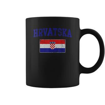 Hrvatska Croatia Flag Croatian Retro Fade Coffee Mug | Favorety