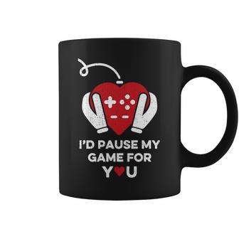 Id Pause My Game For You Valentines Day Controller Coffee Mug | Favorety AU