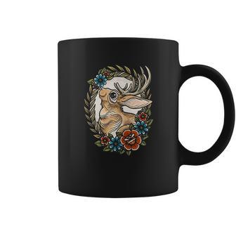 Jackalope With Flowers Coffee Mug | Favorety UK