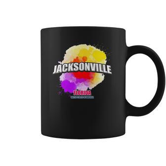 Jacksonville Colorful Retro Logo Coffee Mug | Favorety