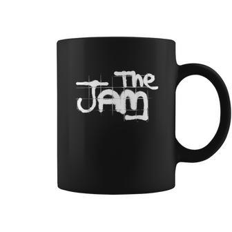 The Jam Official White Graffiti Spray Logo Coffee Mug | Favorety