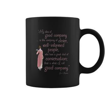 Jane Austen Gifts Persuasion Quote Good Company Coffee Mug | Favorety AU