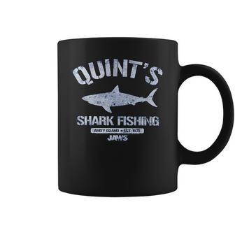 Jaws Distressed Quints Shark Fishing Royal Heather Coffee Mug | Favorety