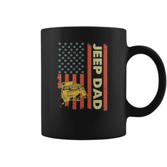 Jeep Dad American Flag Fathers Day 4Th Of July Coffee Mug | Favorety DE